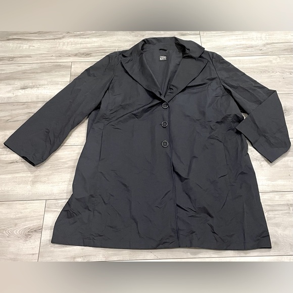 Cinzia Rocca Black Fall Coat Size 22 - Picture 1 of 4